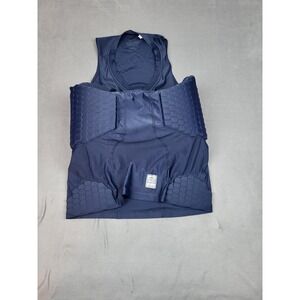Nike Combat Padded Shirt Mens‎ Blue Custom Athlete Body Suit Engineered Lebron